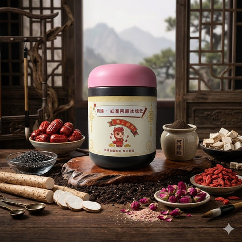 穀谷去濕美白系-朝顏 · 紅棗阿膠玫瑰飲